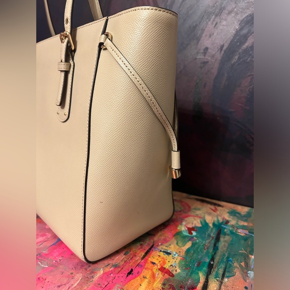 Michael Kors - Tote Style Purse - Gold Metallic Features - Picture 3 of 11